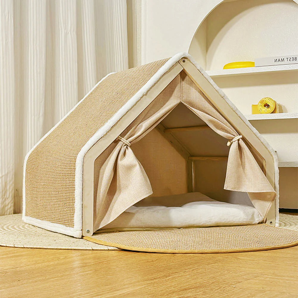 All-in-One Cat Tent with Scratching Roof and Cozy Sleeping Area - Image 9