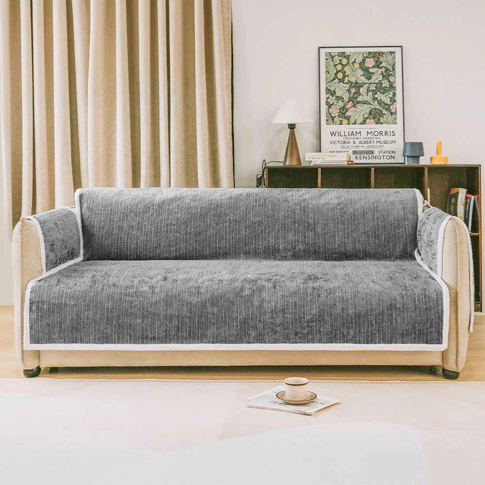All-Season Anti-Slip Striped Pet Rug Furniture Protector with Armrest Couch Cover - Keep Still - Image 3