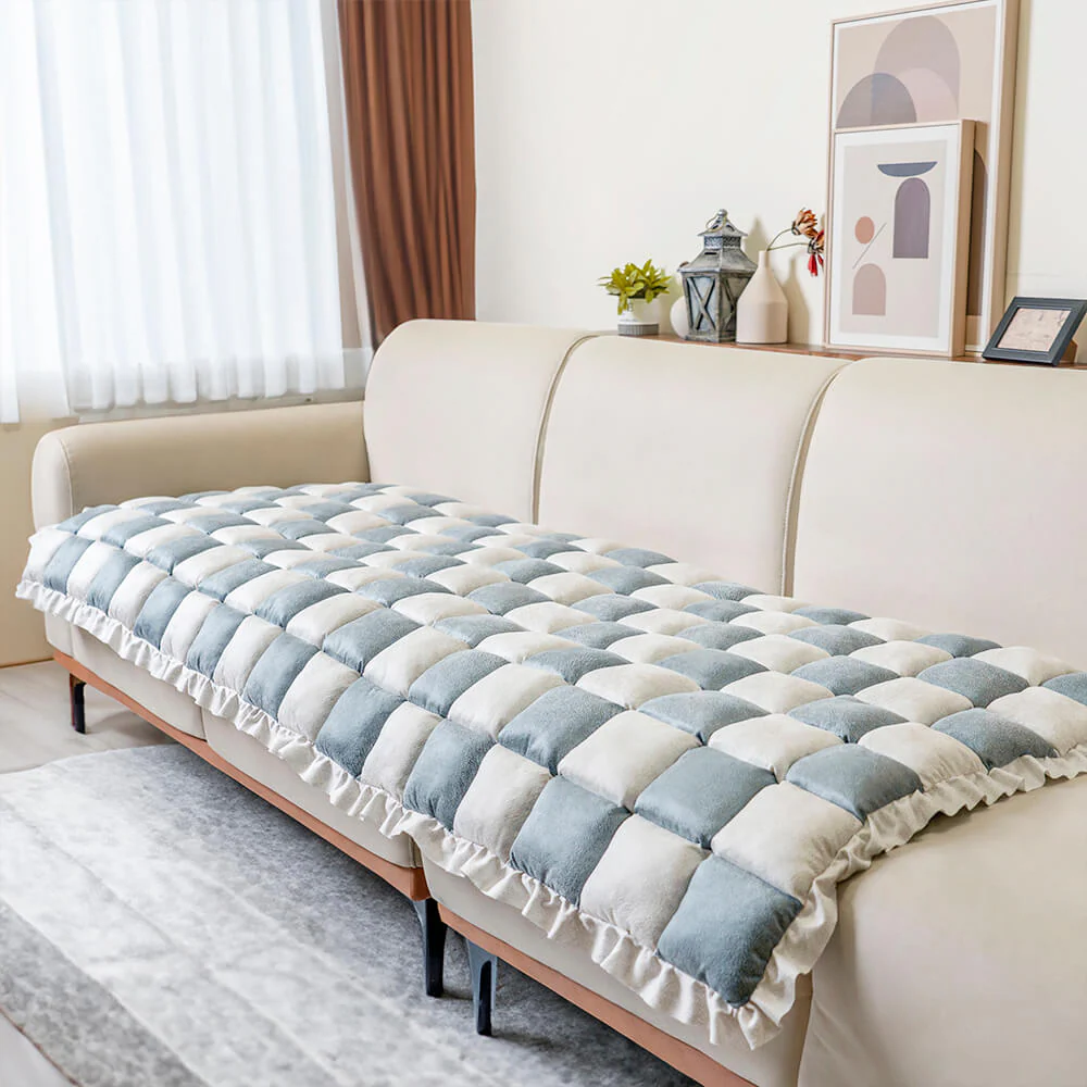 All-Season Plaid Pet Mat Scratch-Resistant Protector Couch Cover - Image 3