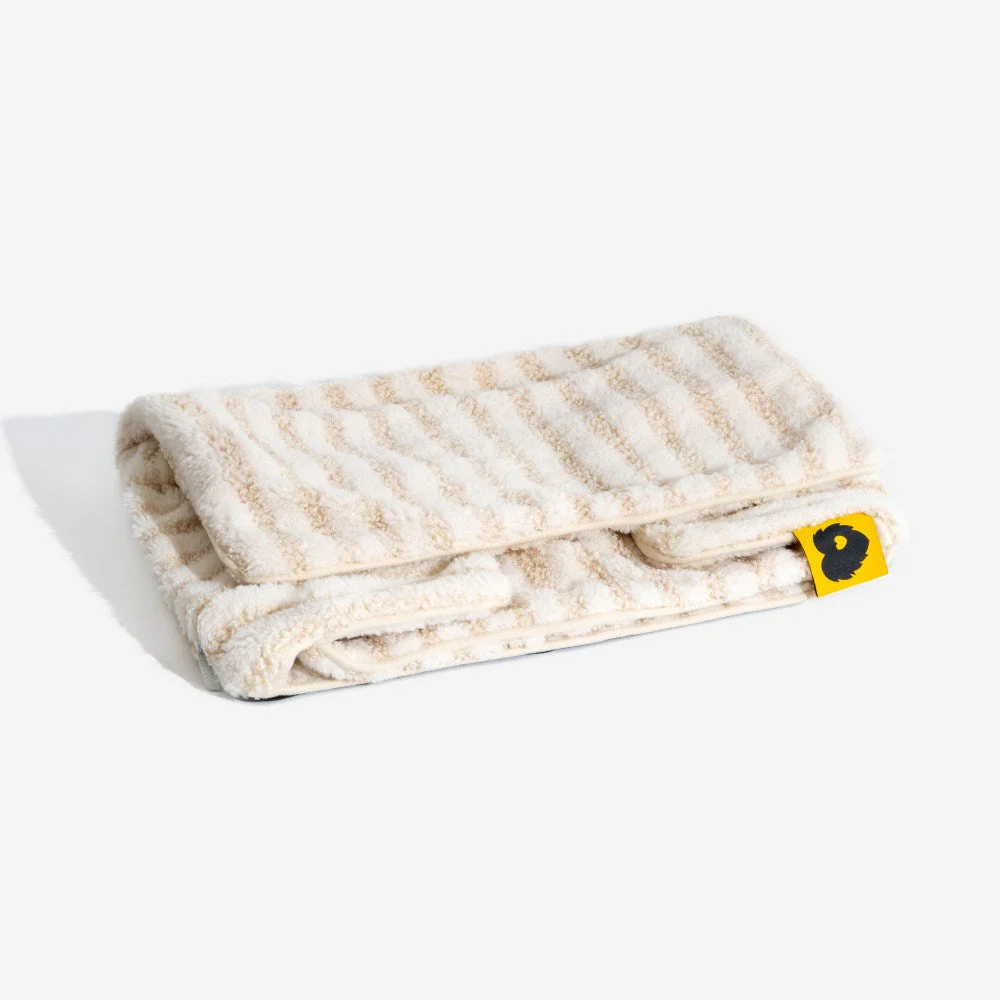Bed Cover - Trendy Striped Faux Lambswool Double Layer Dog & Cat Sofa Bed - Image 2