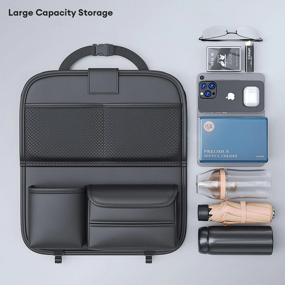 Car Backseat Foldable Organizer with Tray Table - Image 5