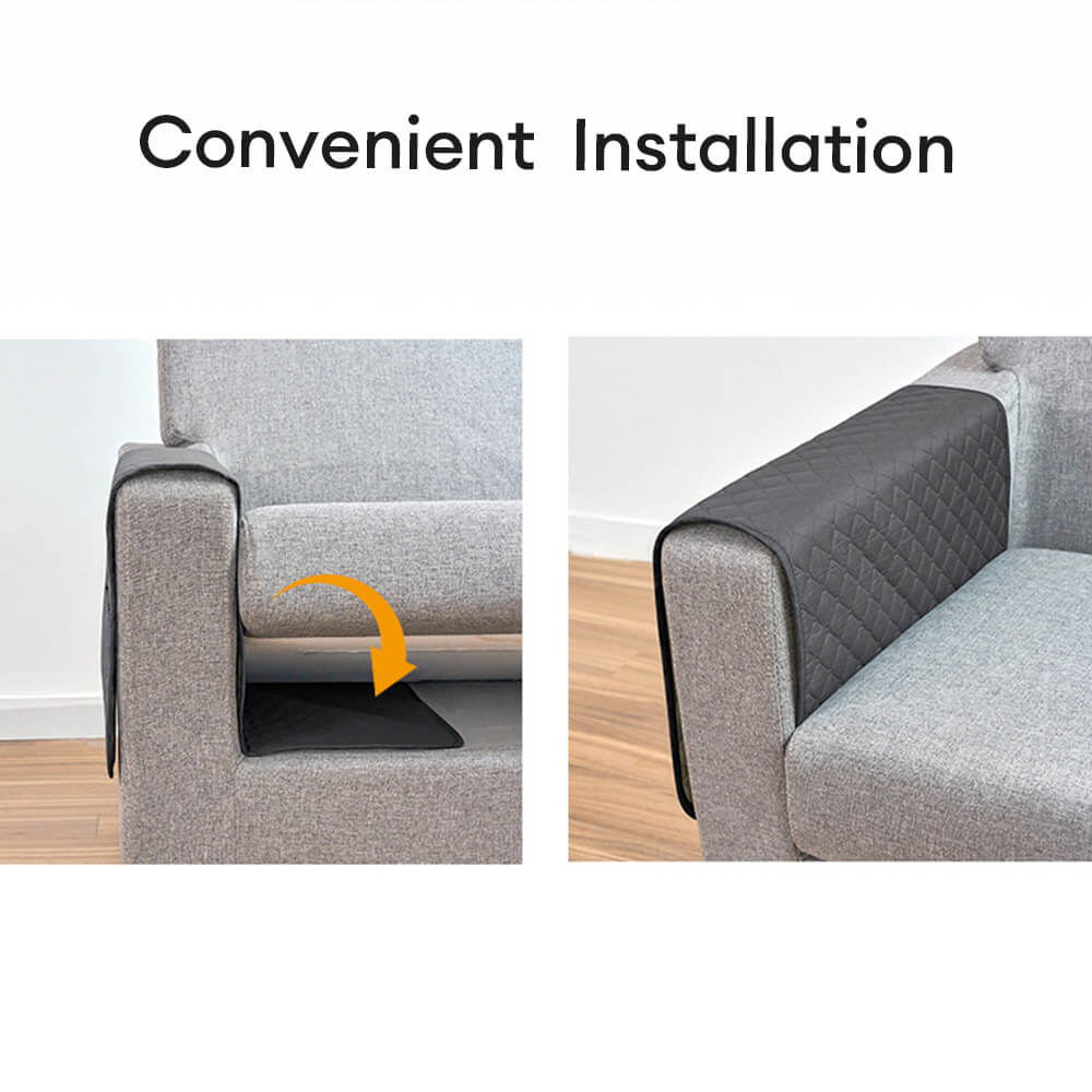 Chenille Anti-Scratch Sofa Armrest Cover Magazine Holder - Image 5