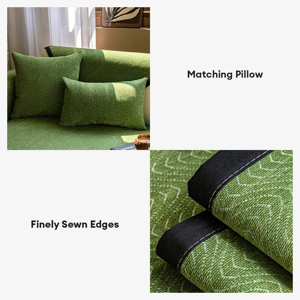 Chenille Anti-Slip Cat-Scratch Resistant Wavy Texture Premium Couch Cover - Image 8