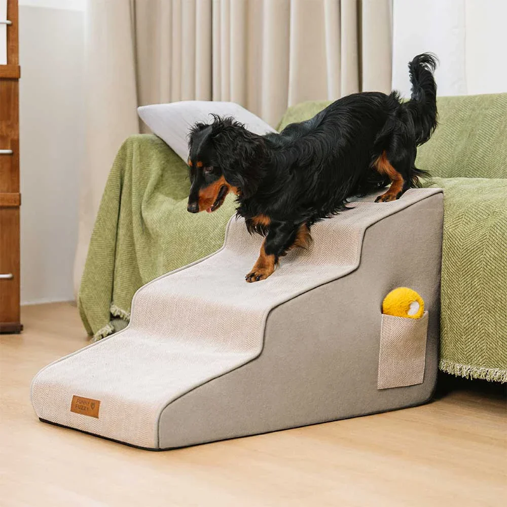 Chenille Extra Wide Non-Slip Removable Sponge Pet Stairs - SafeRamp - Image 15