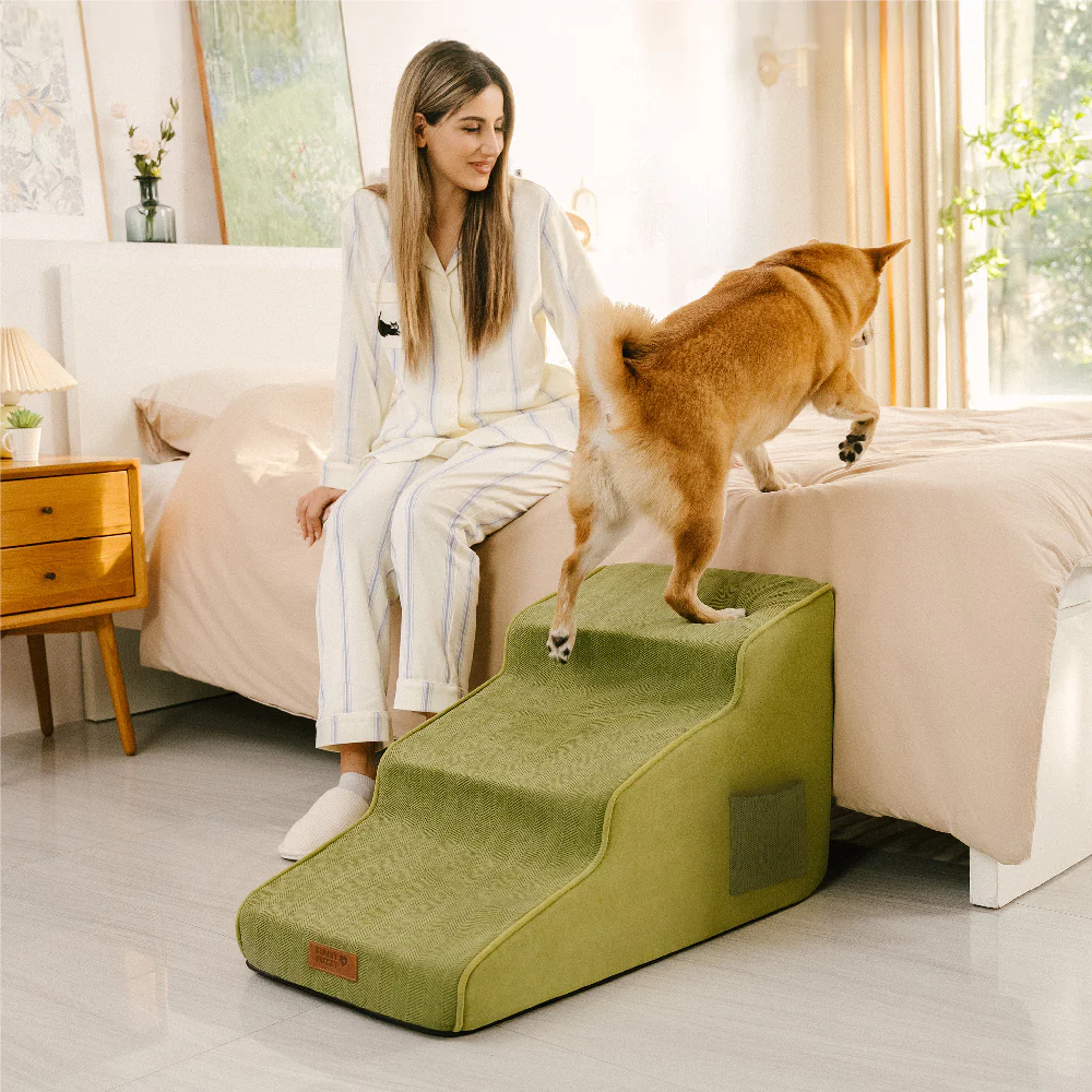 Chenille Extra Wide Non-Slip Removable Sponge Pet Stairs - SafeRamp - Image 8