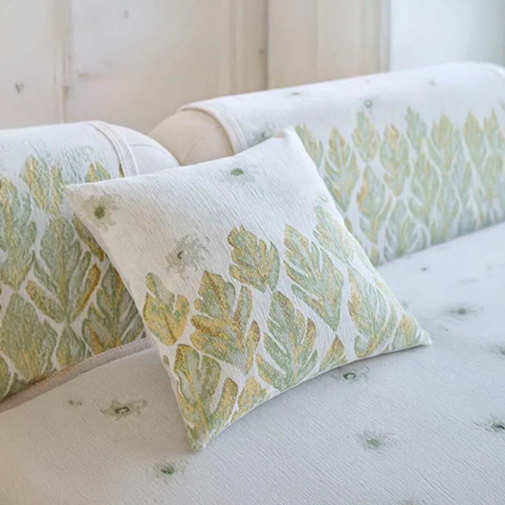 Chenille Romantic Botanical Design Comfortable Couch Cover - Image 8