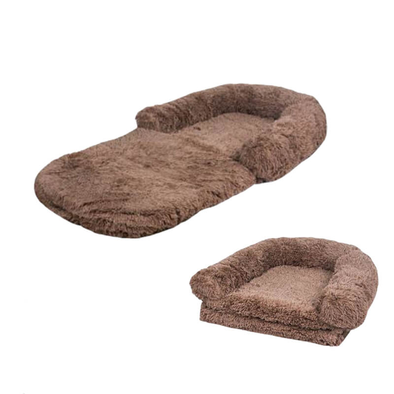 Chic Plush Large Dog Bed Foldable Human Dog Bed - Image 12