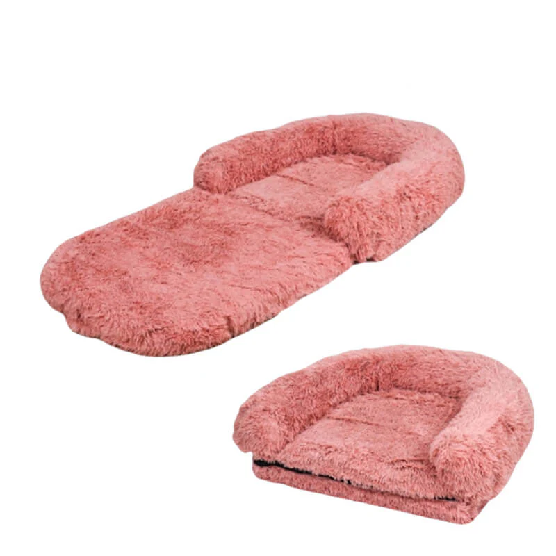 Chic Plush Large Dog Bed Foldable Human Dog Bed - Image 13