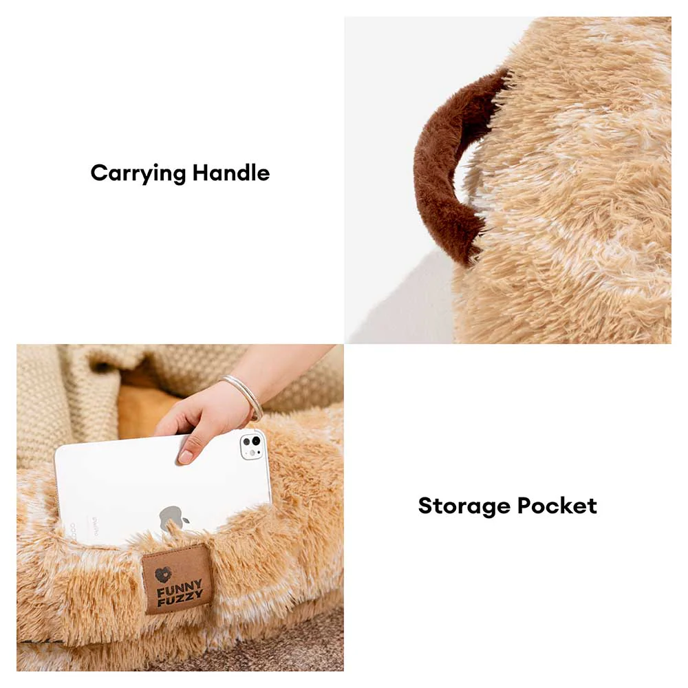 Classic Fluffy Super Large Donut Human Dog Bed - Cuddle Cradle - Image 20
