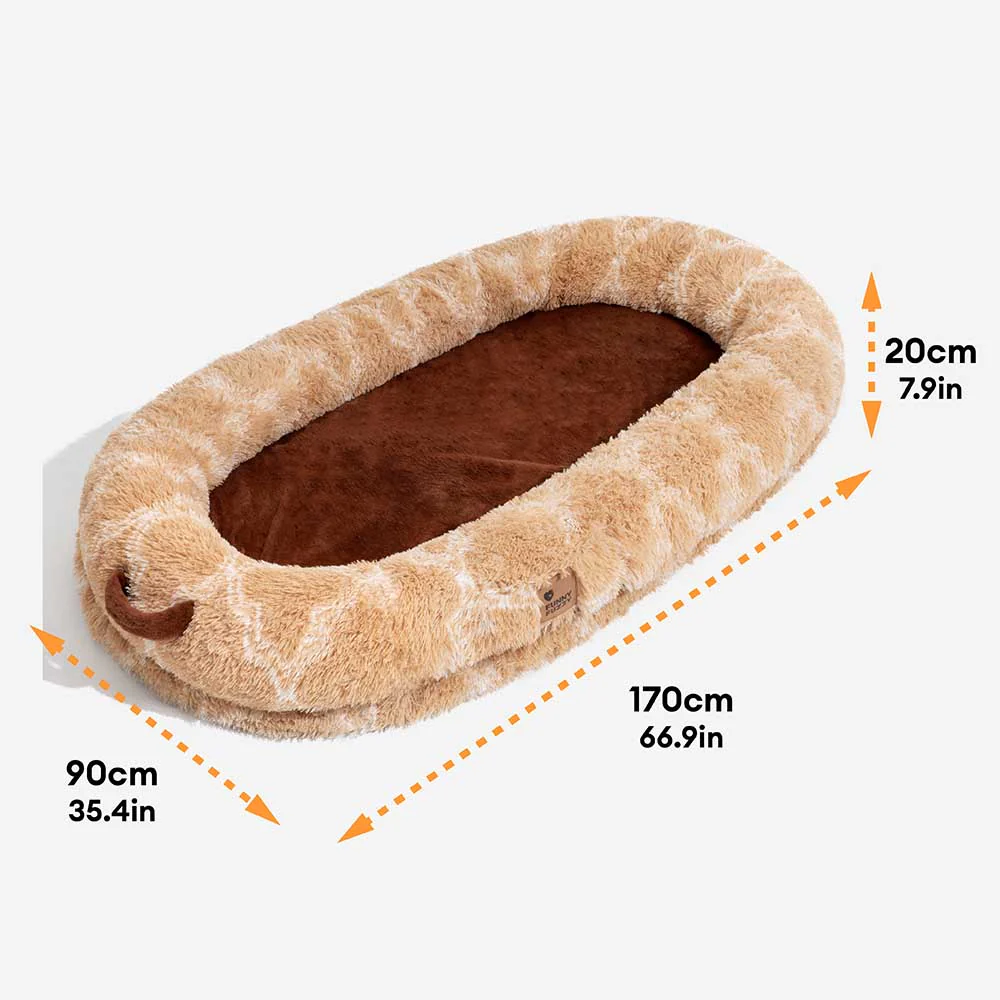 Classic Fluffy Super Large Donut Human Dog Bed - Cuddle Cradle - Image 23