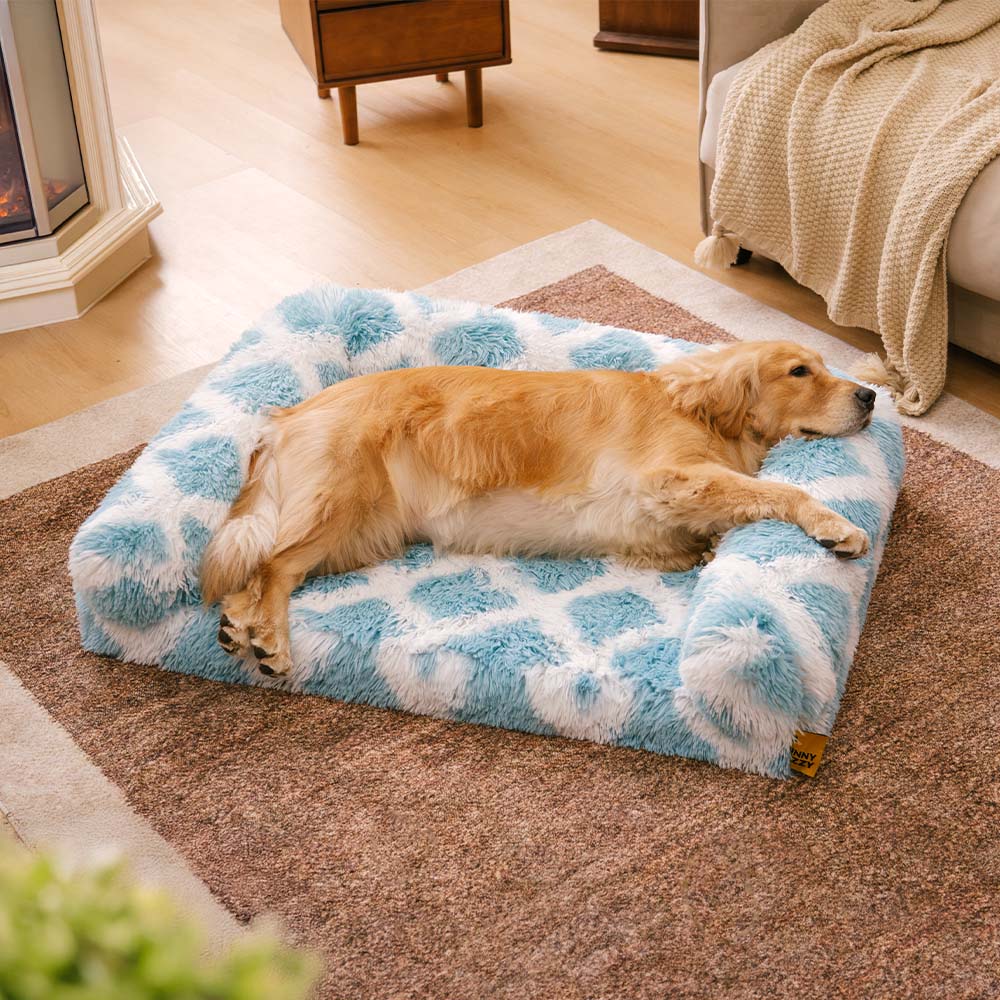 Classic Plaid Orthopedic Bolster Dog Sofa Bed - Cozy Comfort - Image 12