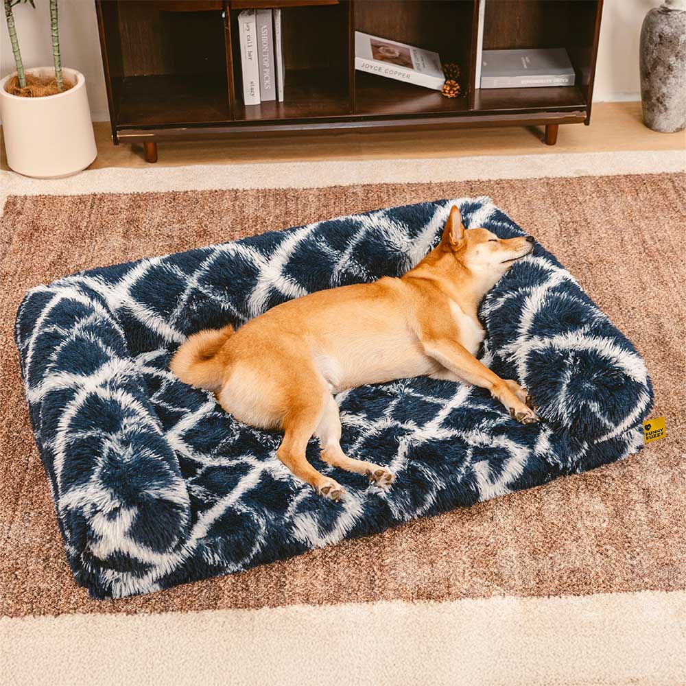 Classic Plaid Orthopedic Bolster Dog Sofa Bed - Cozy Comfort - Image 3