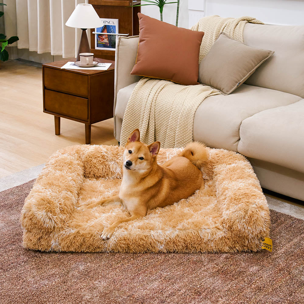 Classic Plaid Orthopedic Bolster Dog Sofa Bed - Cozy Comfort - Image 4