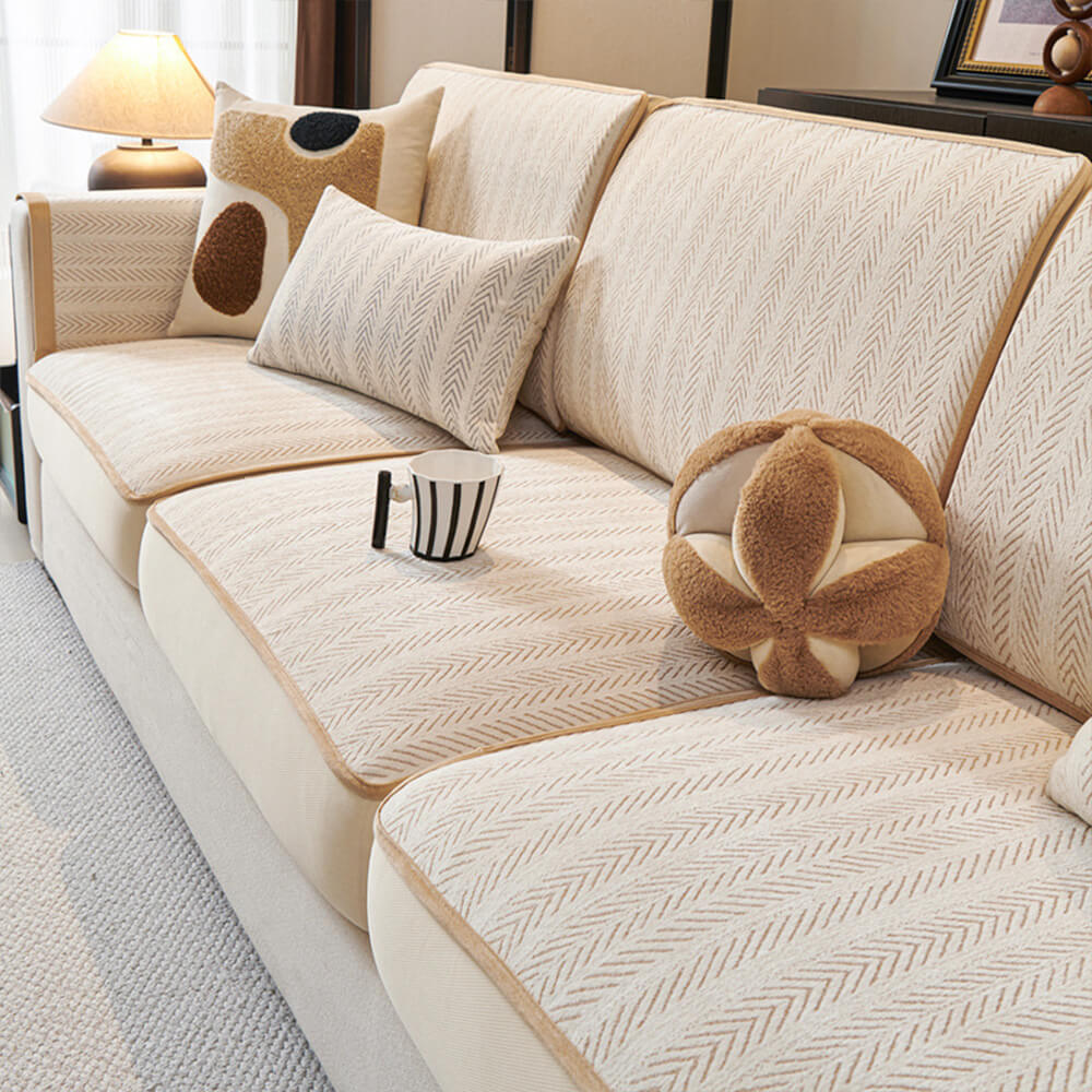 Classic Retro Stretch Chenille Couch Cover – Full Protection with Elegant Design - Image 3