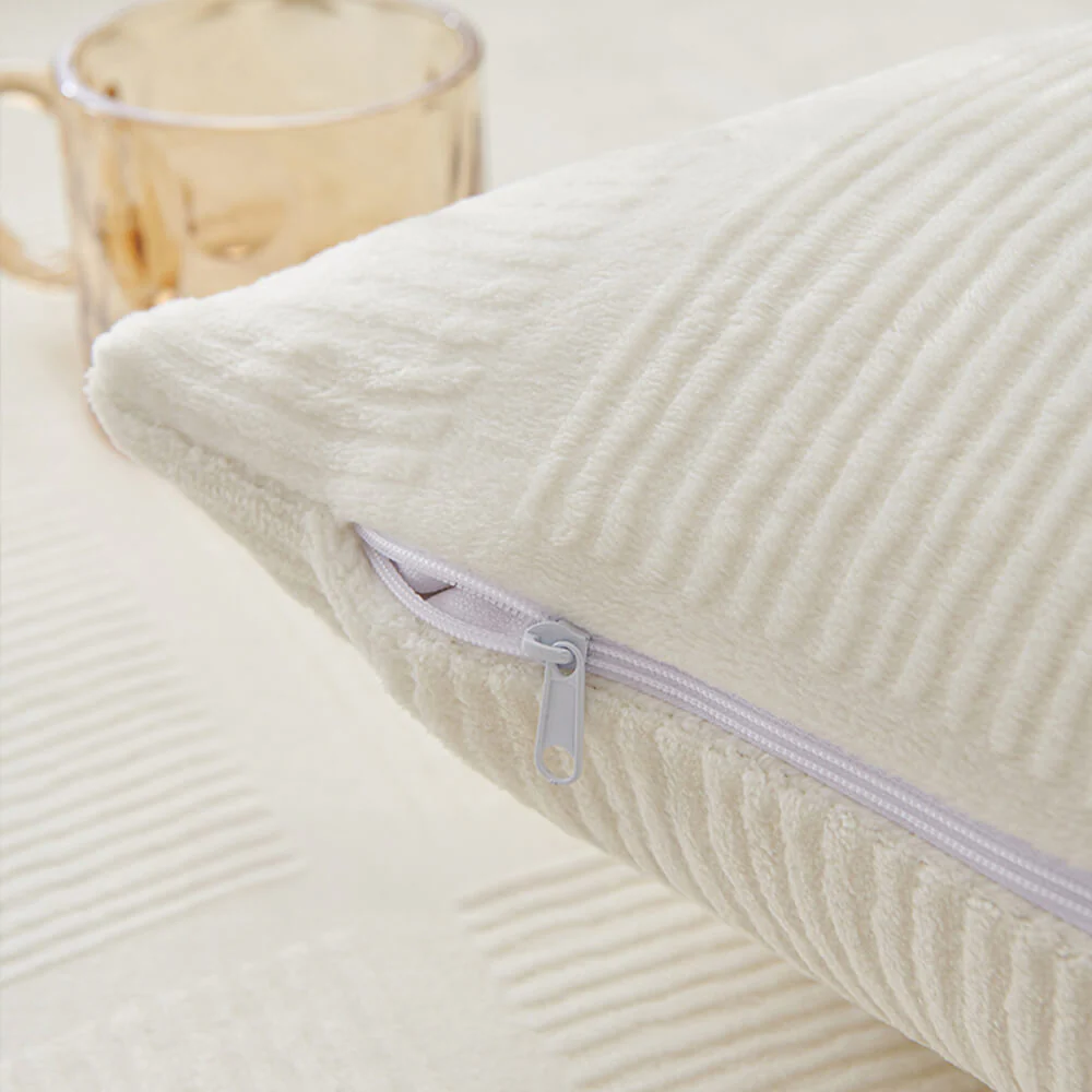 Classic Striped Square Plush Couch Cover - Image 12