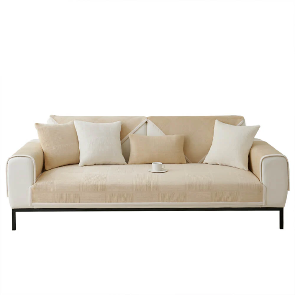Classic Striped Square Plush Couch Cover - Image 5