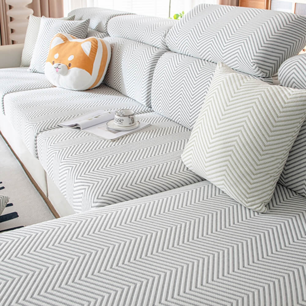 Cooling Ice Silk Stretch Full Wrap Sofa Protection Magic Couch Cover - Image 5