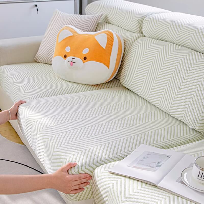 Cooling Ice Silk Stretch Full Wrap Sofa Protection Magic Couch Cover - Image 8