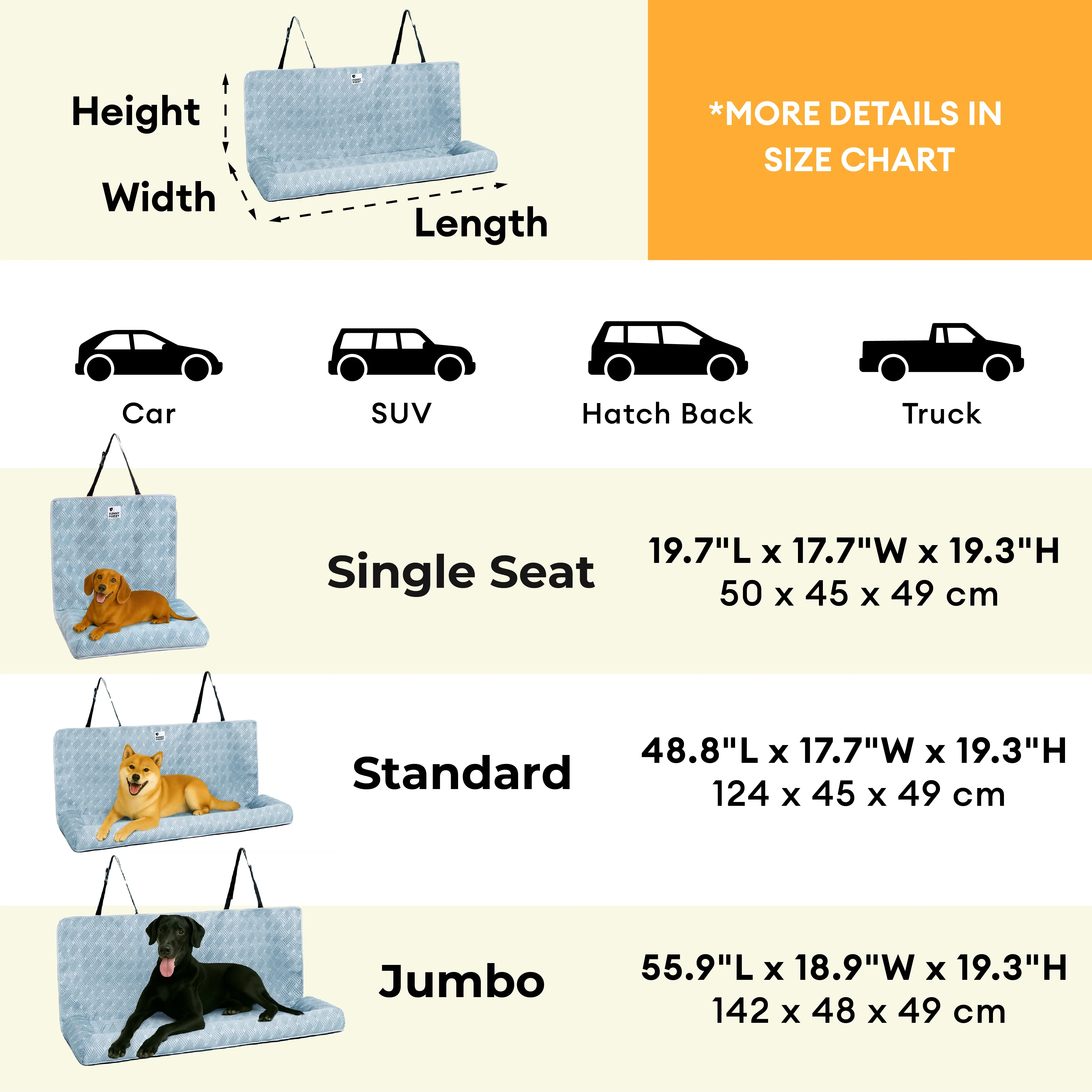 Cooling Travel Bolster Safety Back Seat Large Dog Car Seat Bed - Chill Rover - Image 14