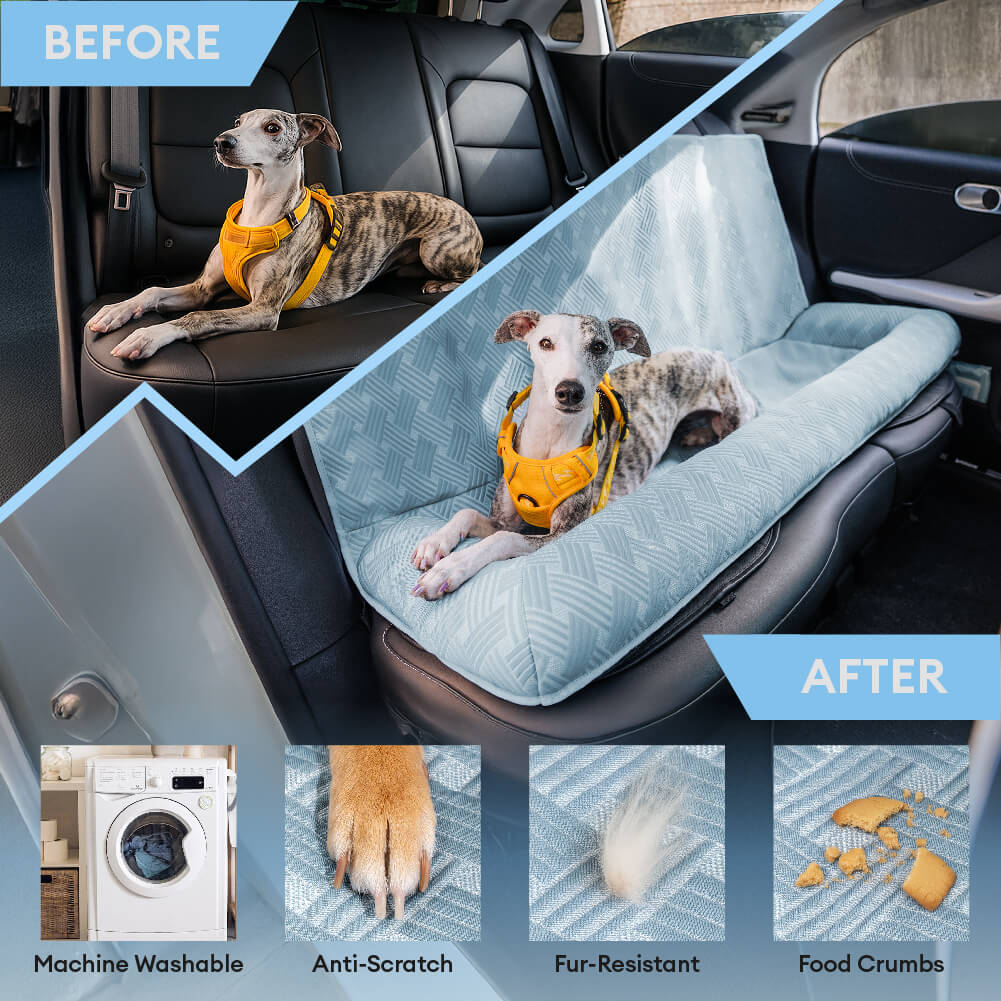 Cooling Travel Bolster Safety Back Seat Large Dog Car Seat Bed - Chill Rover - Image 5