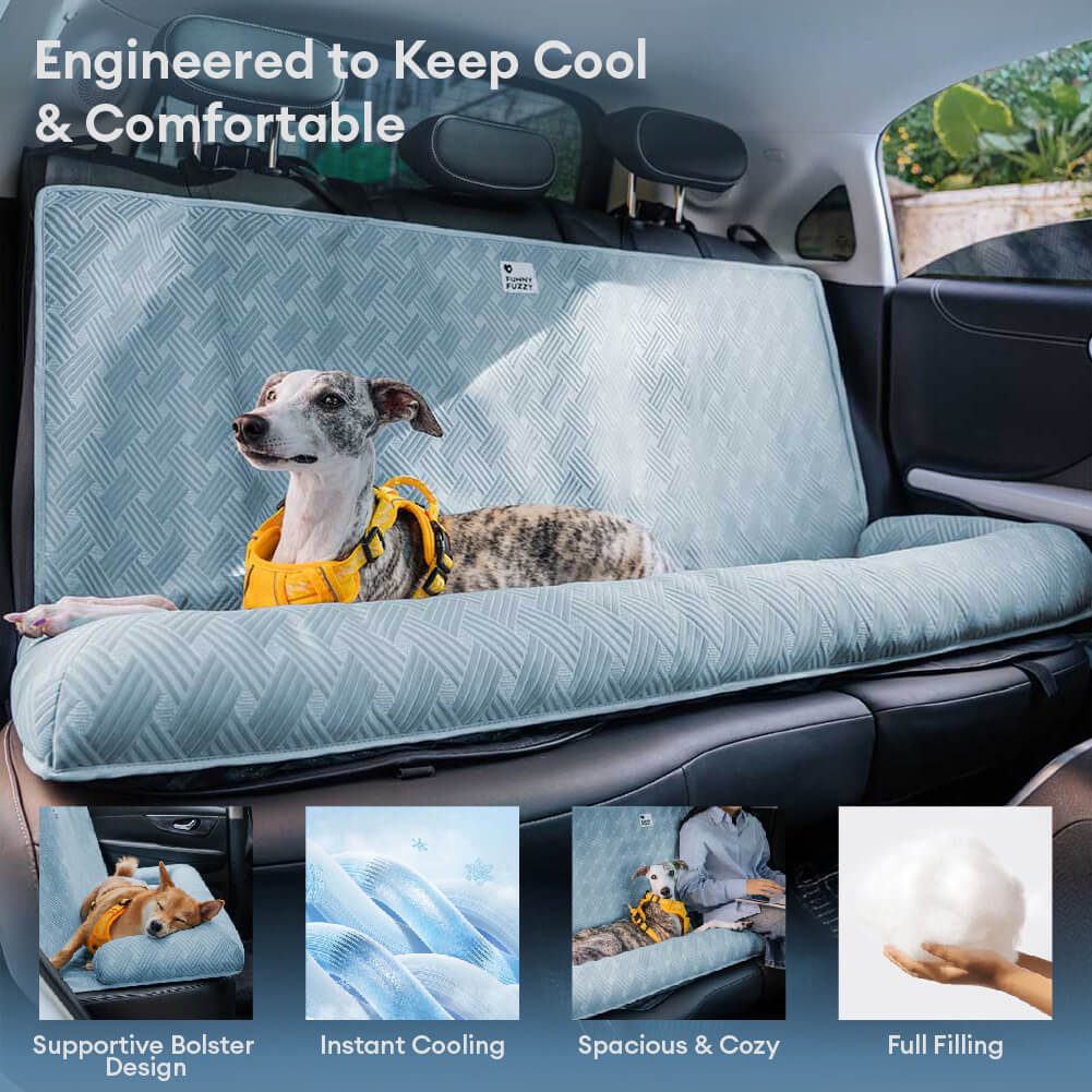 Cooling Travel Bolster Safety Back Seat Large Dog Car Seat Bed - Chill Rover - Image 6