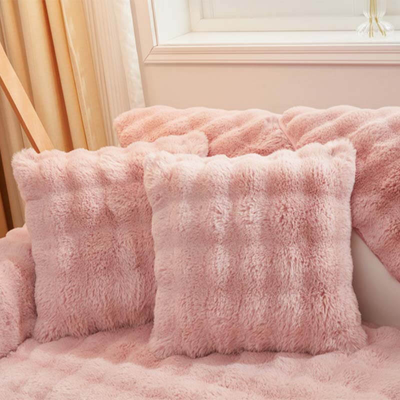 Cozy Plush Solid Colour Non-slip Couch Cover - Image 18