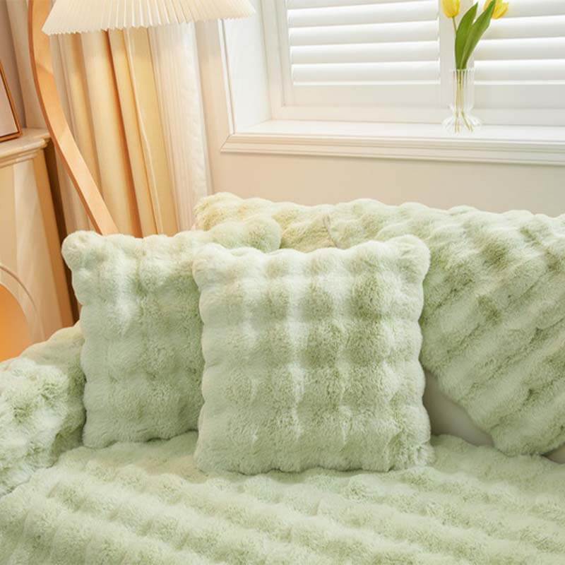 Cozy Plush Solid Colour Non-slip Couch Cover - Image 19