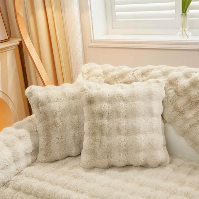 Cozy Plush Solid Colour Non-slip Couch Cover - Image 20