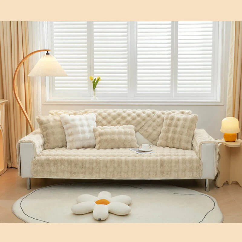 Cozy Plush Solid Colour Non-slip Couch Cover - Image 21