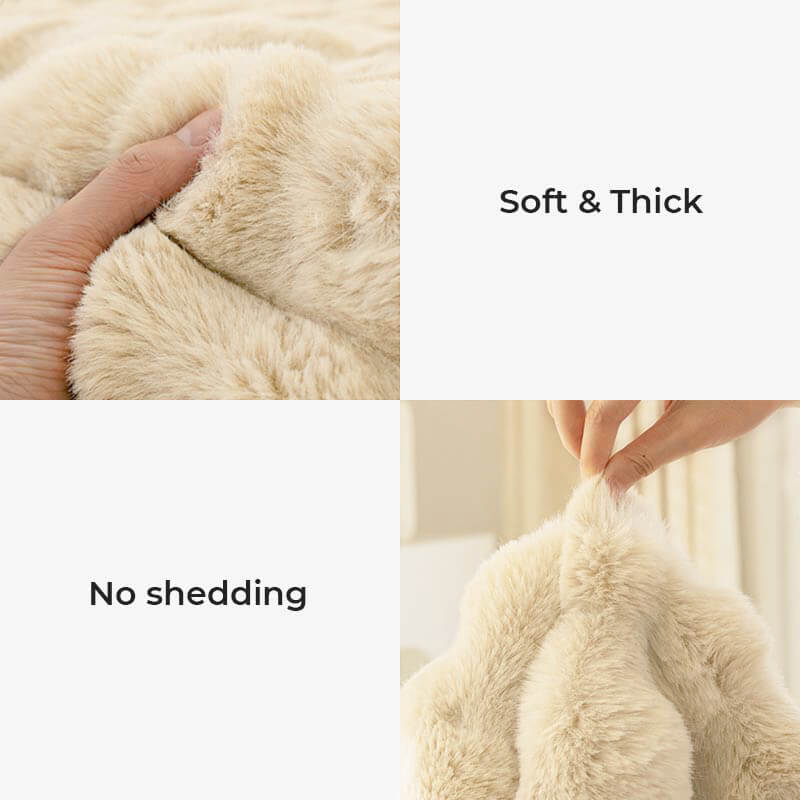 Cozy Plush Solid Colour Non-slip Couch Cover - Image 6