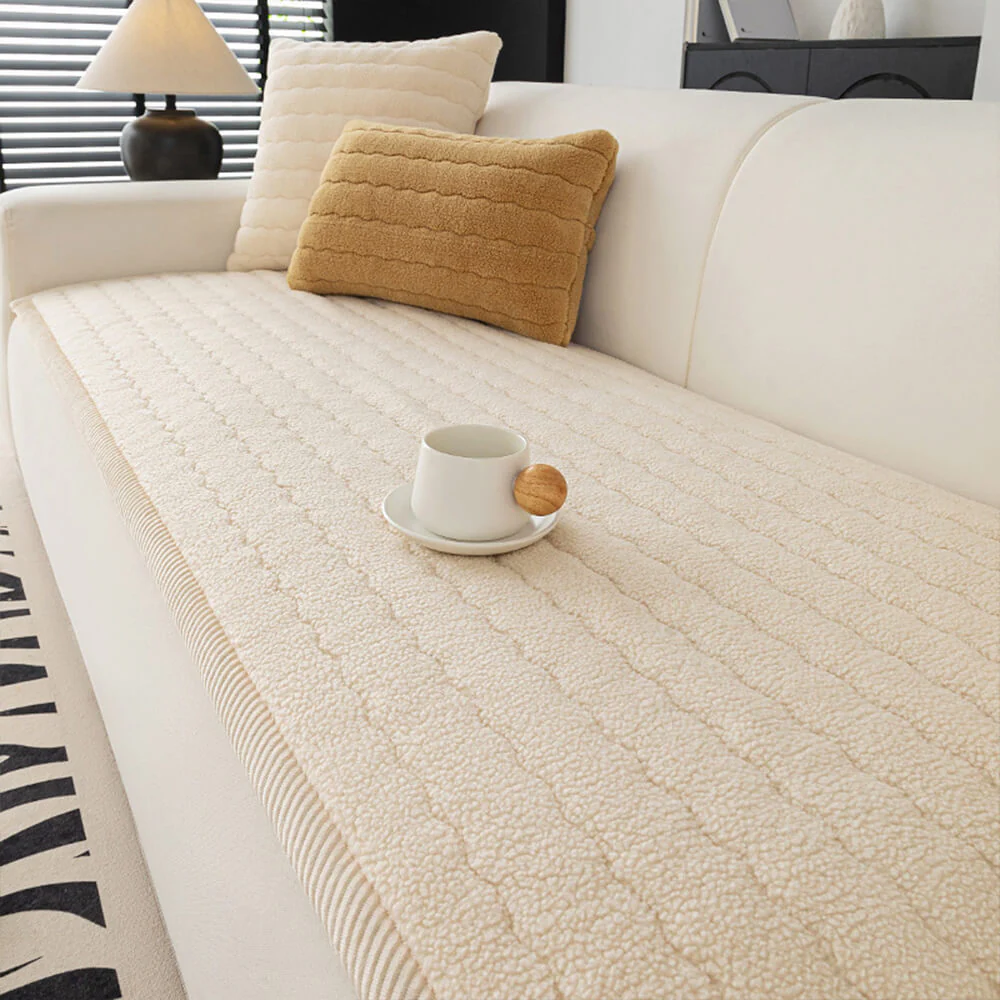Creamy Soft Breathable Lambskin Couch Cover - Image 10