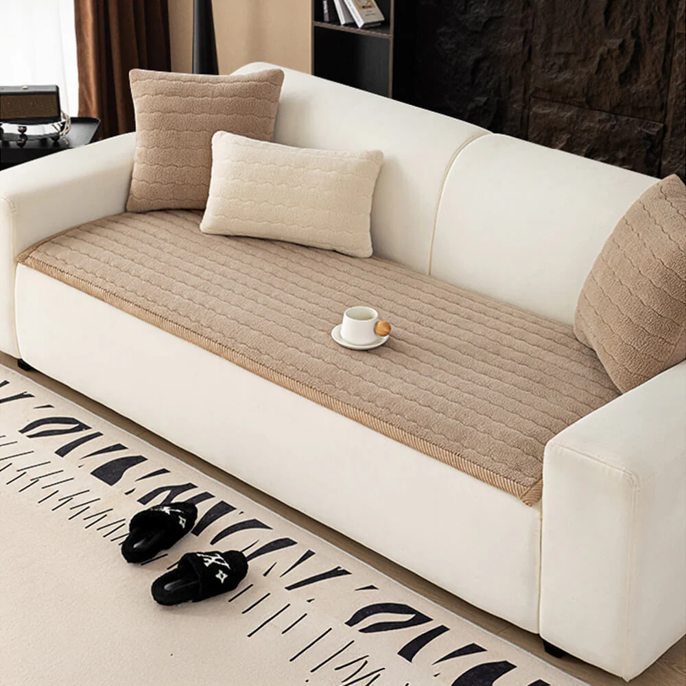 Creamy Soft Breathable Lambskin Couch Cover - Image 13