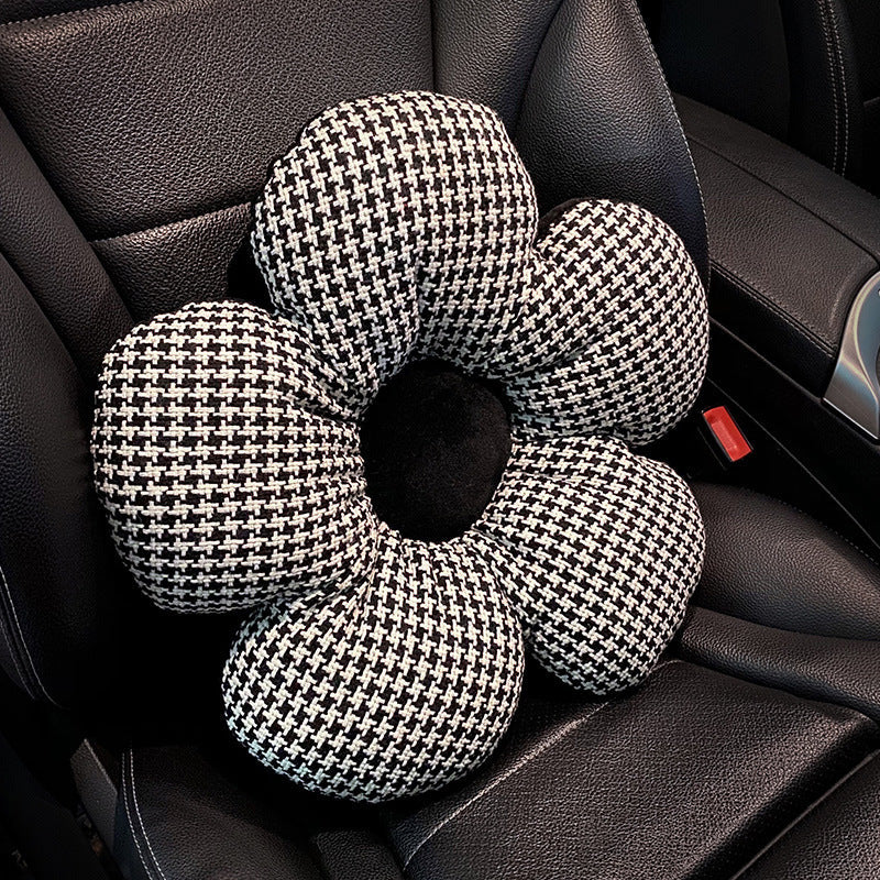 Deluxe Houndstooth Breathable Mesh Car Seat Cover Full Set - Image 6