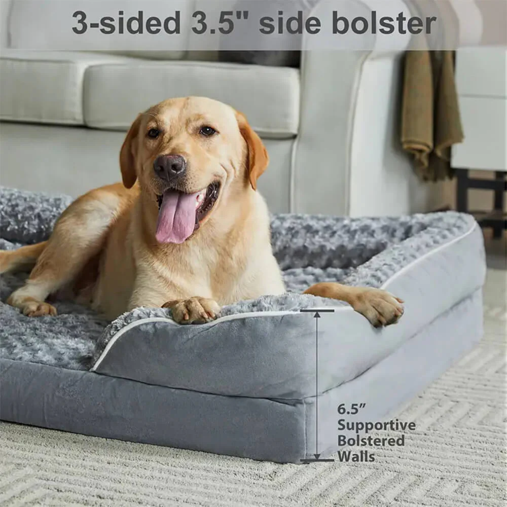 Detachable Water-Repellent Full Surround Support Orthopedic Dog Bed - Image 3