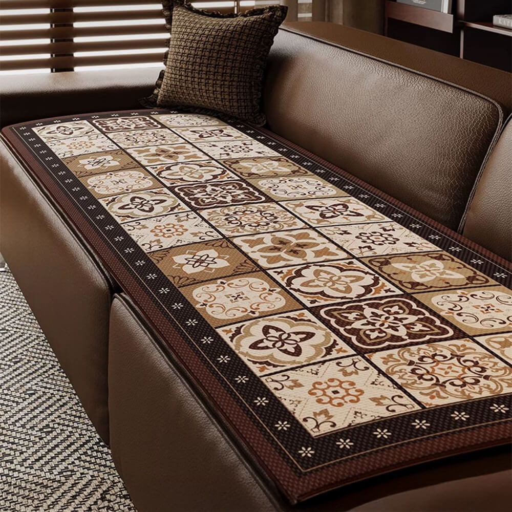 Elegant Bohemian Ice Silk Breathable Couch Cover - Image 7