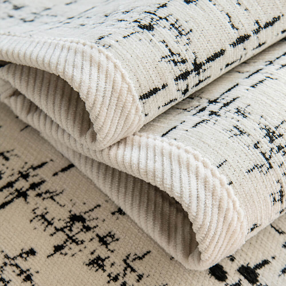 Elegant Checkered Jacquard Chenille All-Season Sofa Protector Couch Cover - Image 6