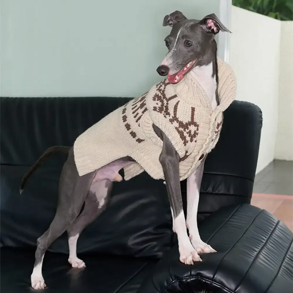 Fair Isle Pattern Dachshund Sleeveless Dog Sweater - Image 6