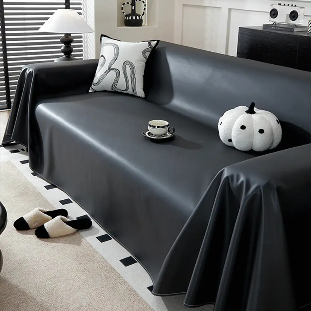 Faux Leather Waterproof Pet Hair-Resistant Sofa Protector Couch Cover - Image 11