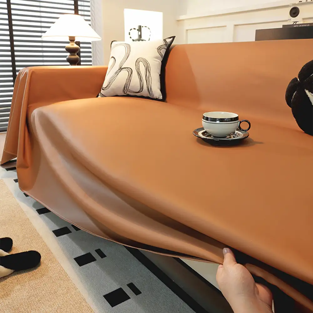Faux Leather Waterproof Pet Hair-Resistant Sofa Protector Couch Cover - Image 12