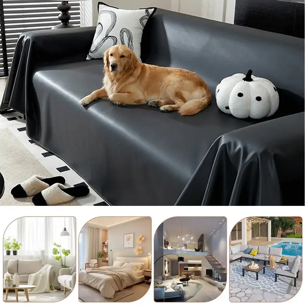 Faux Leather Waterproof Pet Hair-Resistant Sofa Protector Couch Cover - Image 9