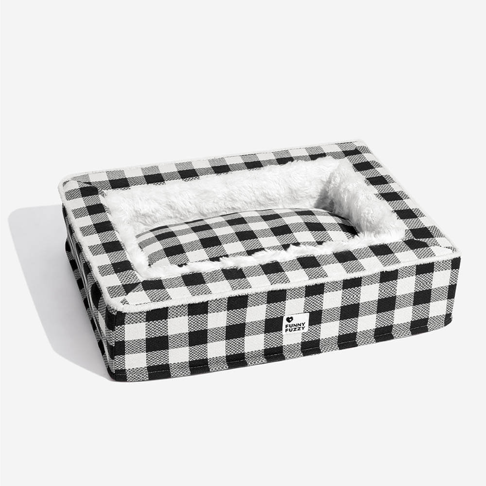 Festive Classic Tartan Cozy Dog Anti-Anxiety Calming Bed - Image 10
