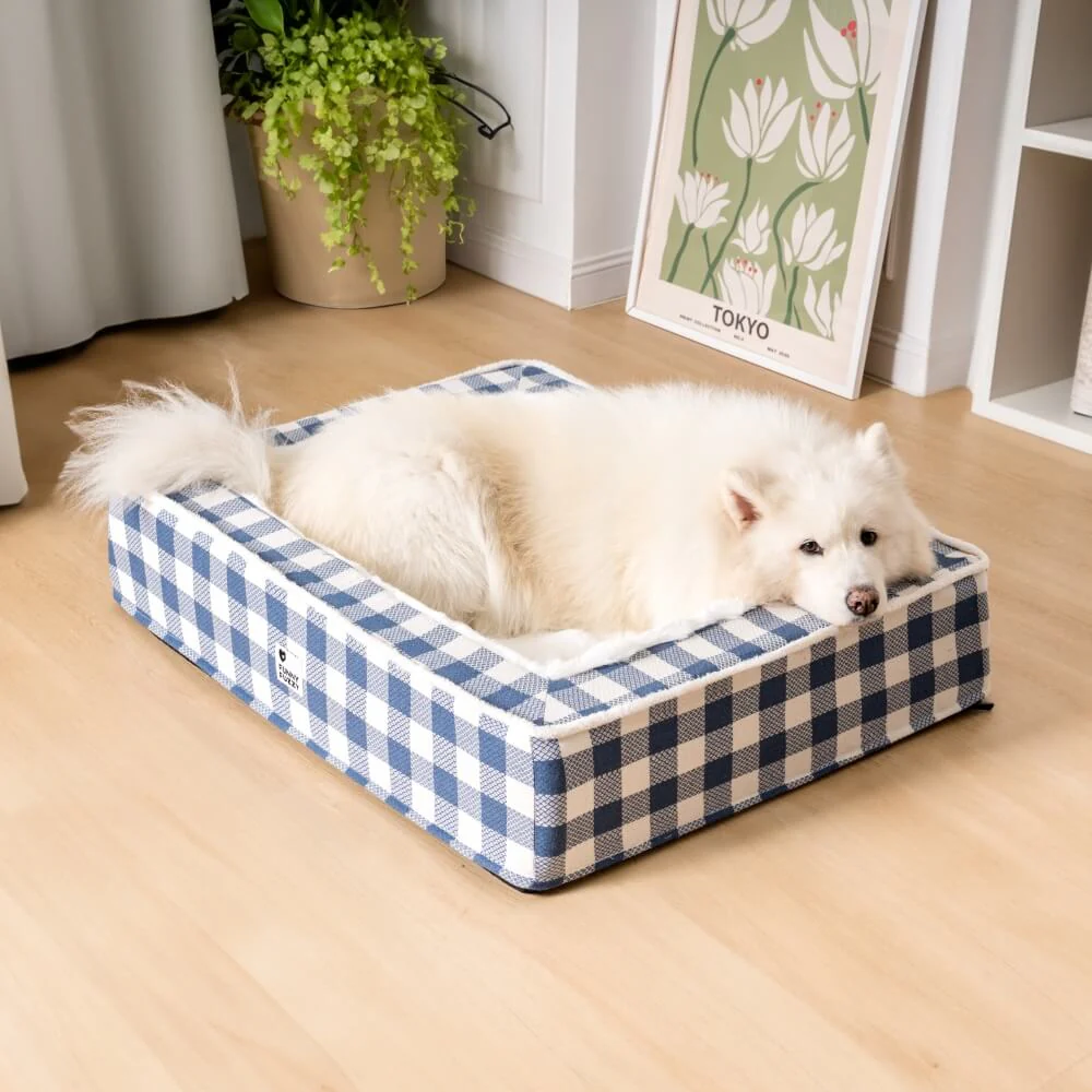 Festive Classic Tartan Cozy Dog Anti-Anxiety Calming Bed - Image 9