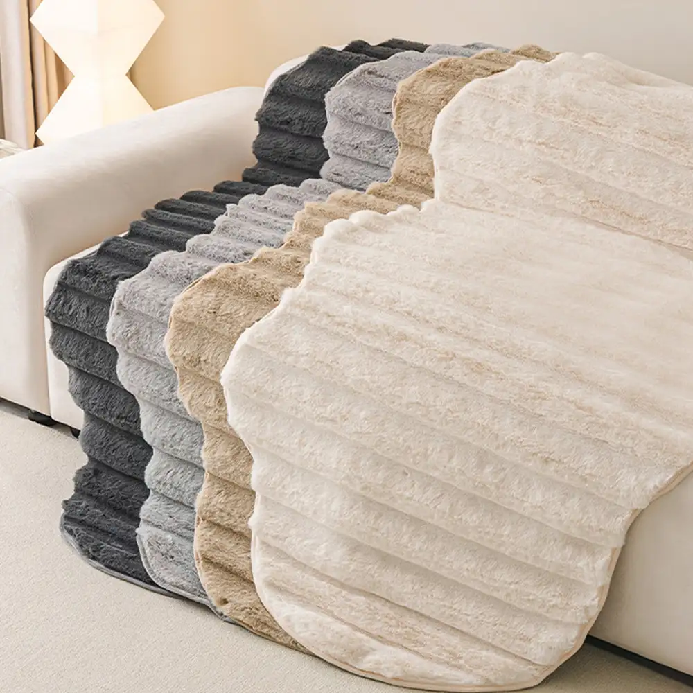 Fluffy Comfort Plush Furniture Protection Decorative Couch Cover - Image 11