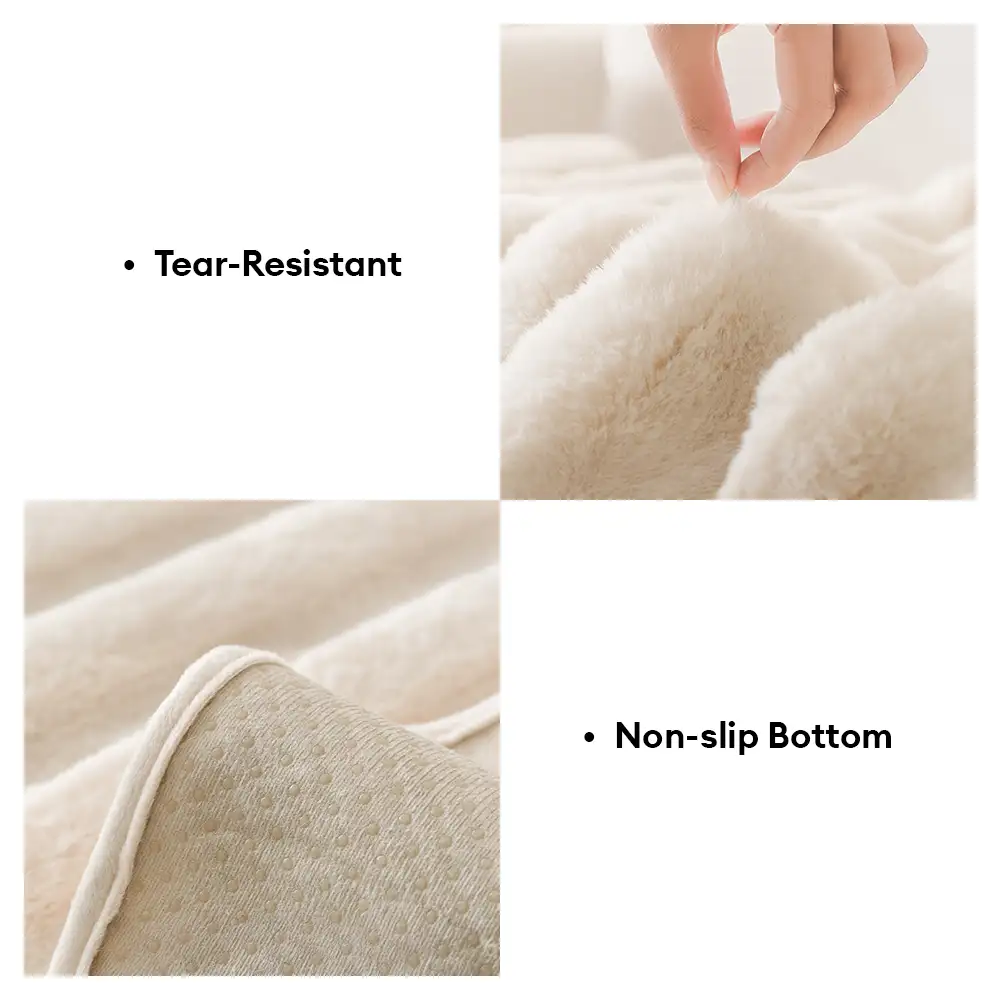 Fluffy Comfort Plush Furniture Protection Decorative Couch Cover - Image 8