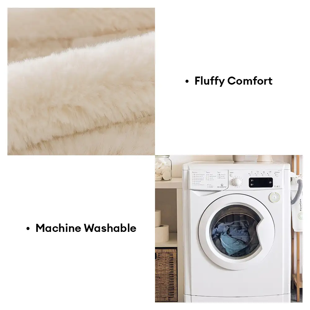 Fluffy Comfort Plush Furniture Protection Decorative Couch Cover - Image 9