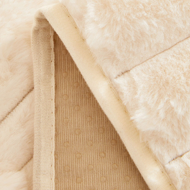 Fluffy Plush Striped Furniture Protector Couch Cover - Image 8