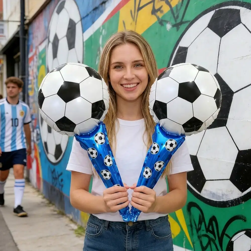 Football Boom Cheering Sticks Balloon Hair Hoop Inflatable Toy - Image 3