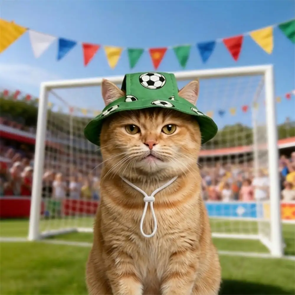 Football Pattern Pet Hat - Image 4