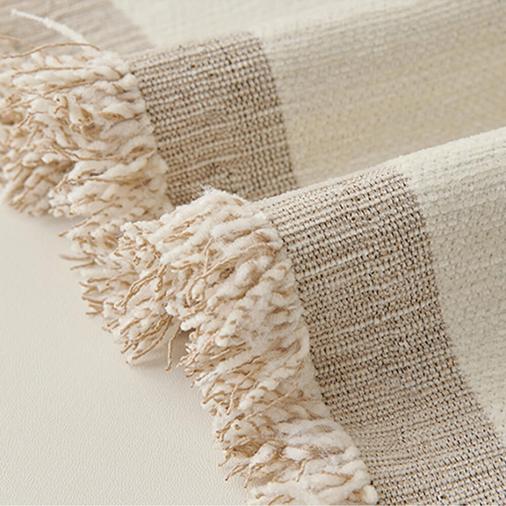 Geometric Fringe Double-Sided Chenille Non-Slip Throw Couch Cover - Image 10