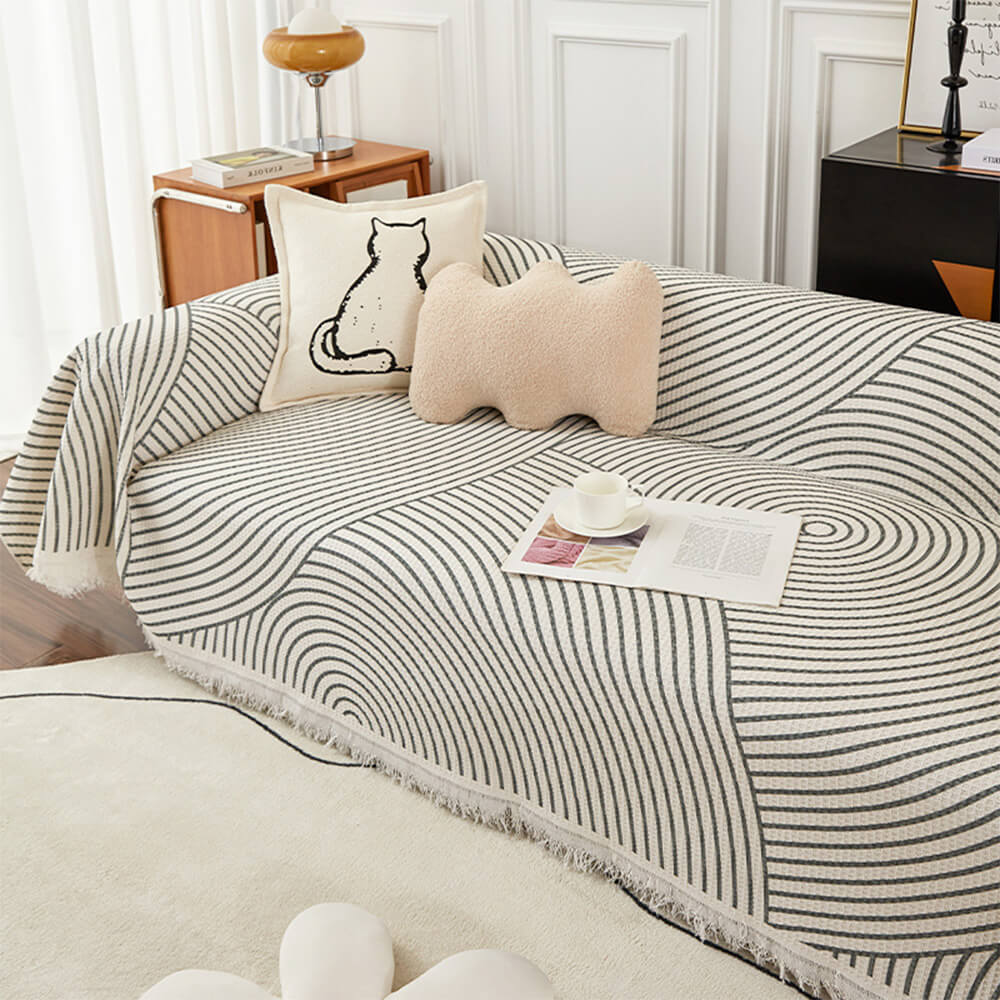 Geometric Pattern Multi-Color Sofa Cover - Modern Design for a Stylish Home - Image 2